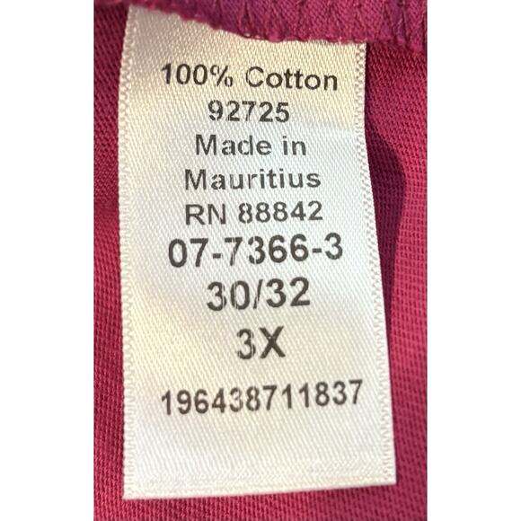Woman Within Women’s Magenta 3/4 Sleeve Tunic Top Size 3X - Picture 4 of 4